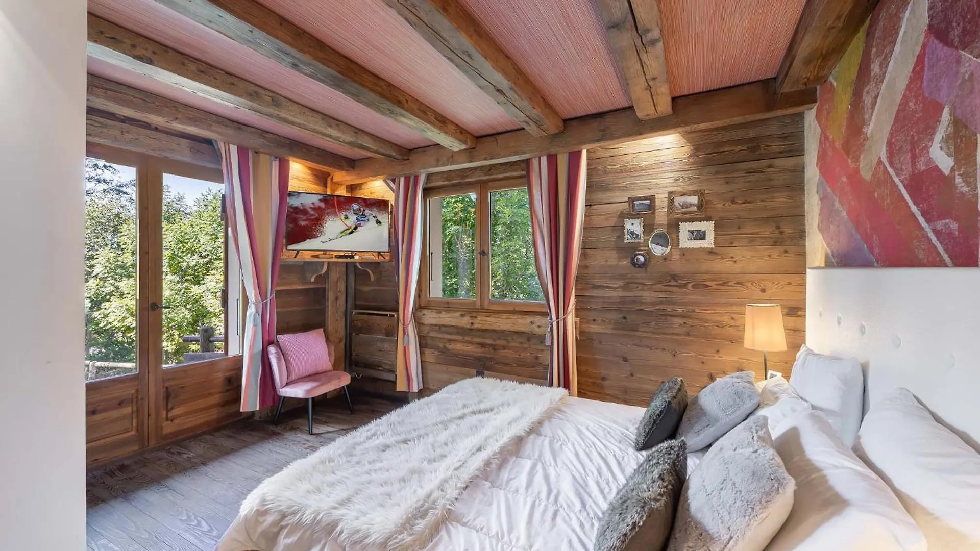 Somptueux Chalet Baron Megeve Vue.Jaccuzi.4 Mn A Pied Au Centre
