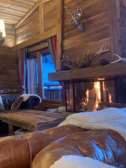 Somptueux Chalet Baron Megeve Vue.Jaccuzi.4 Mn A Pied Au Centre